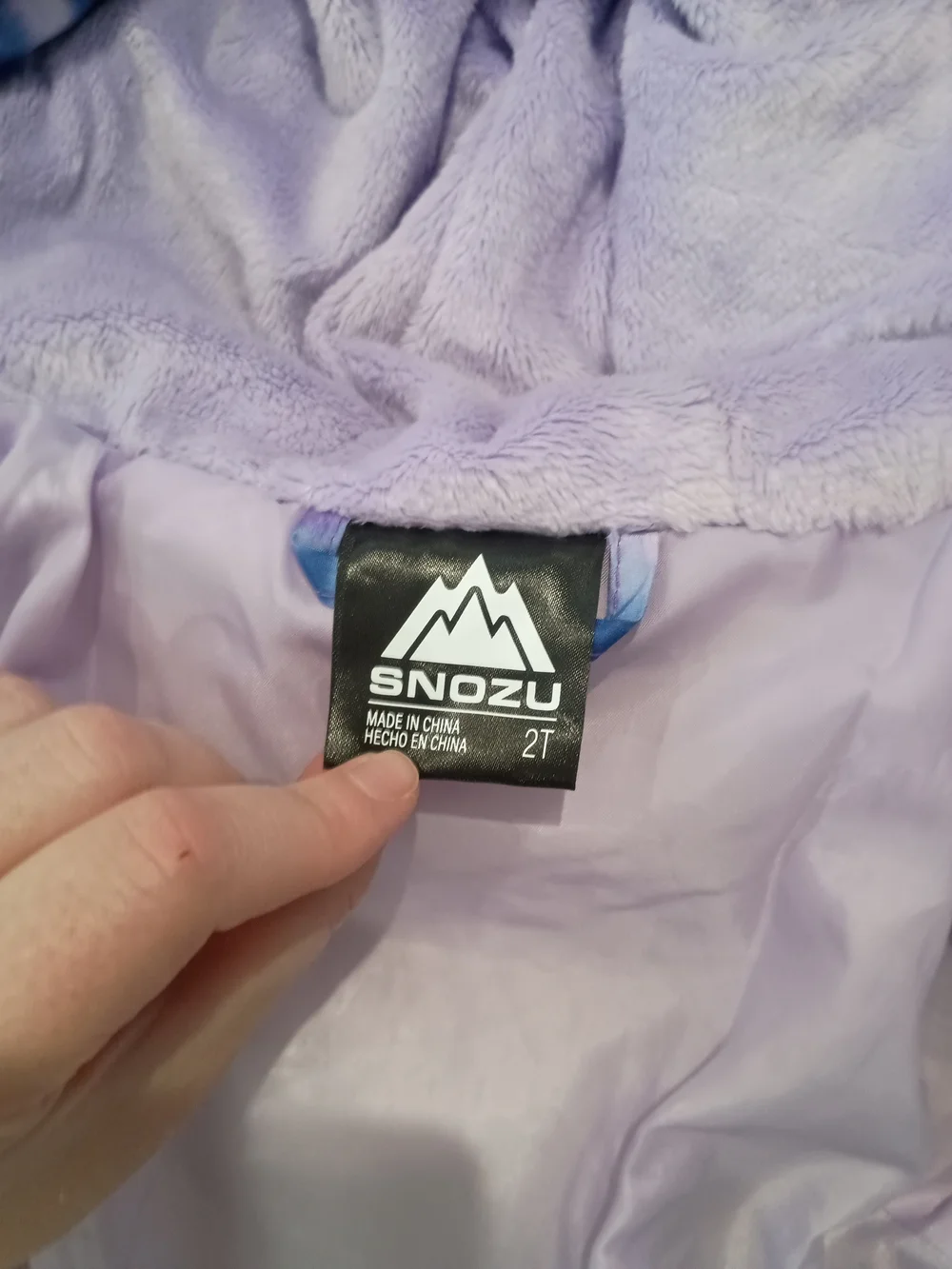 Snozu Lavender & Blue Tie-Dye Hooded Puffer Jacket